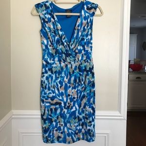Ann Taylor blue multi color dress